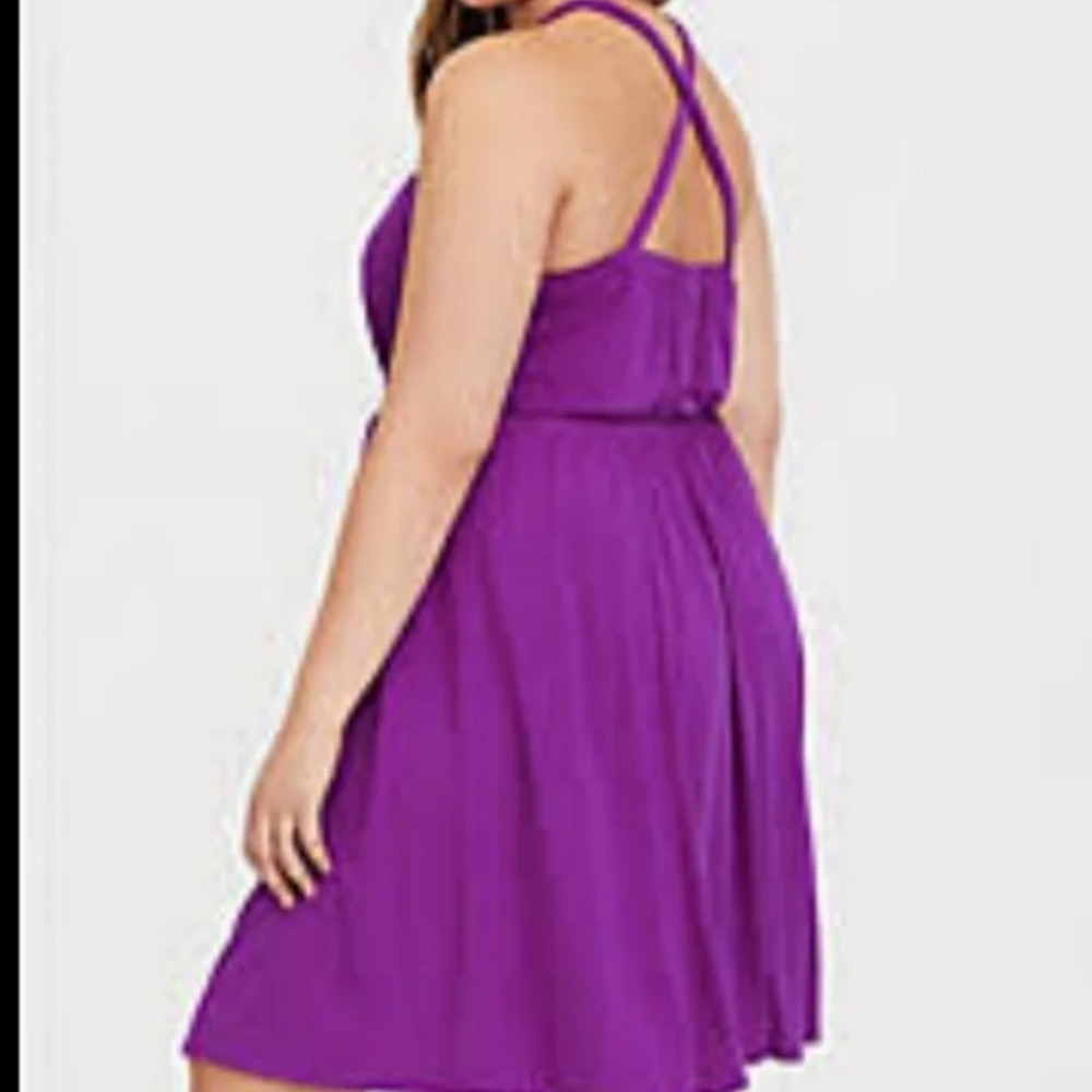 Torrid purple sundress with criss cross back in a size 1 (14-16)